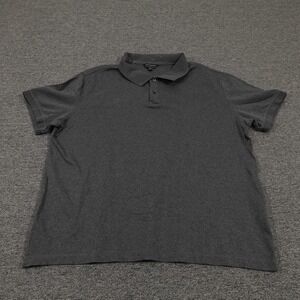 Banana Republic Polo Shirt Mens XL Charcoal Luxe Touch Performance Slim Fit